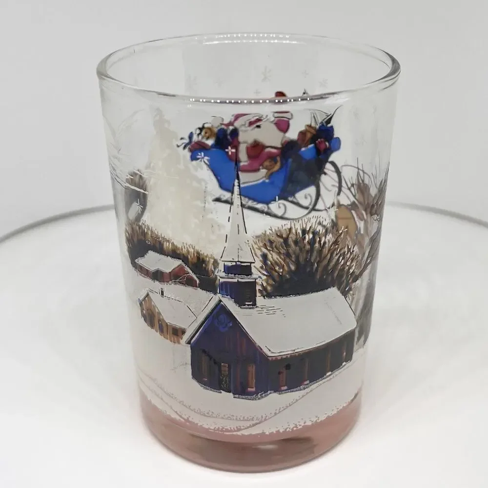 Vintage L.E.Smith Glass Animates Christmas Eve Candle Lamp 1970s Original Box